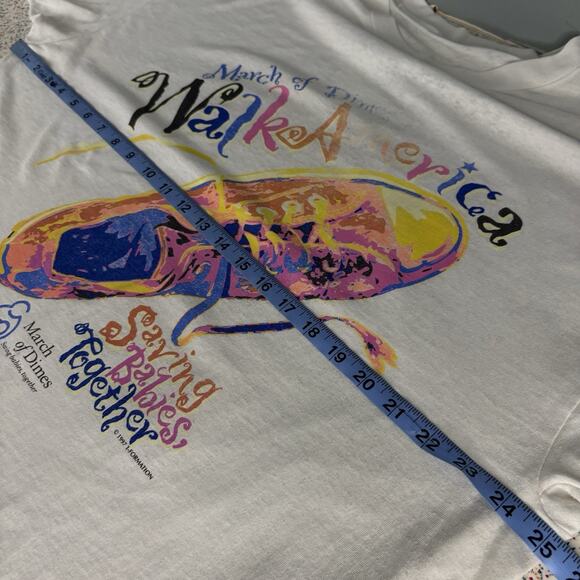 Vintage 1999 March Of Dimes Women’s XXL 2X Plus Oversized T Shirt 90’s Y2K - Picture 8 of 11